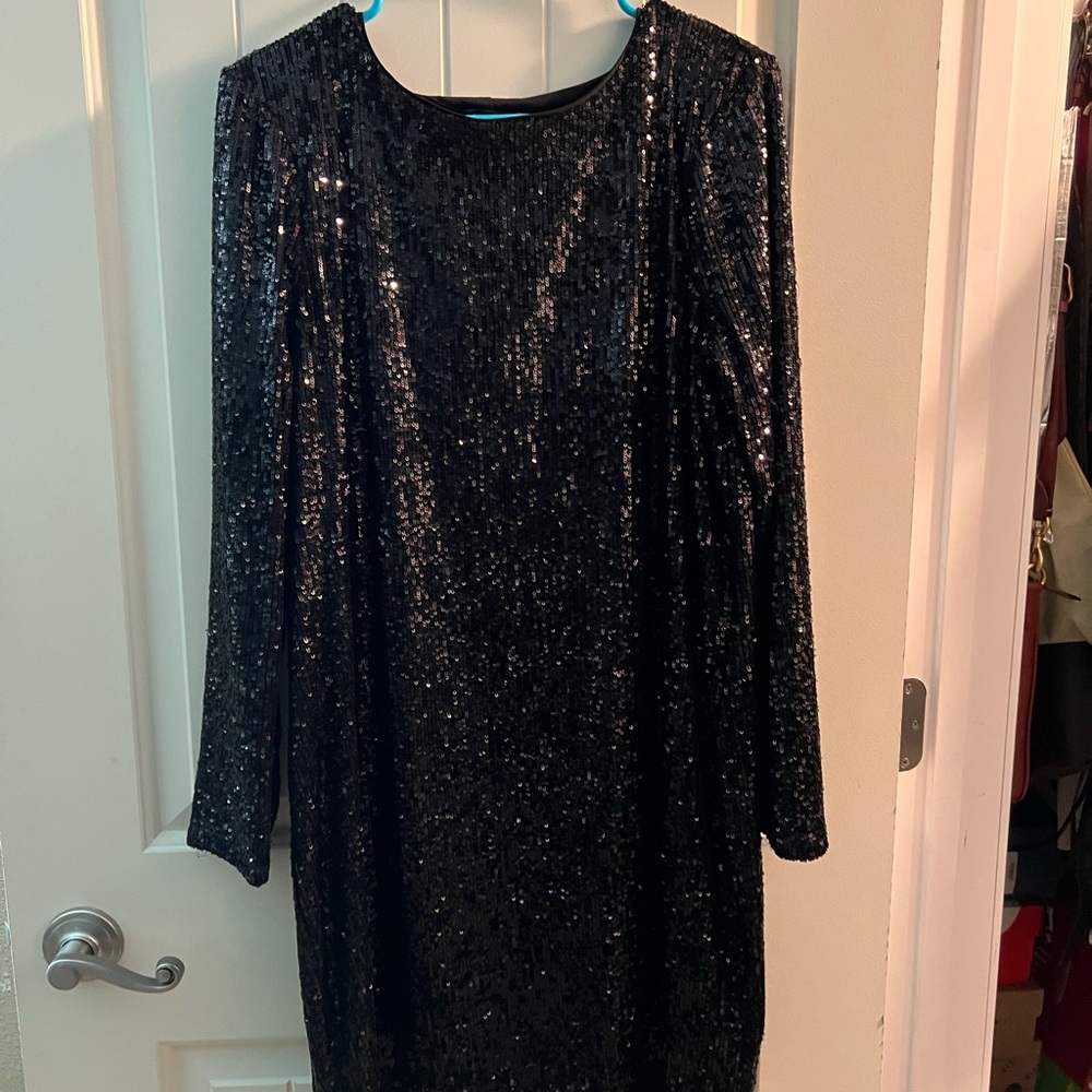 Cute Black Sequin Dress